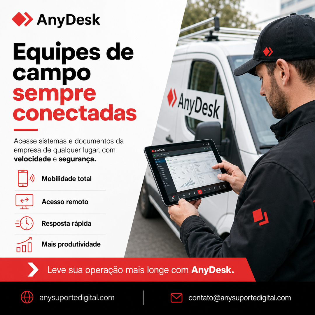 Ilustração de apoio para primeira conexão no contexto do AnyDesk